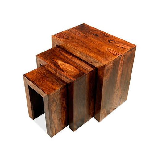 Furniture HausCuba Living Indian Rosewood Cube Nest Of 3 - Rest Relax