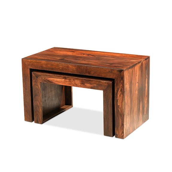 Furniture HausCuba Living Indian Rosewood Nest of 2 Tables - Rest Relax