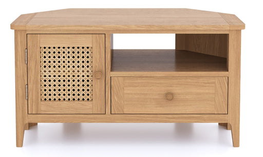 Furniture HausHalmstad Natural Oak Corner TV Unit - Rest Relax