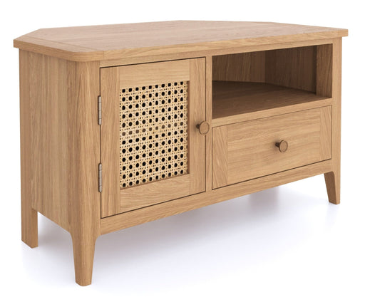 Furniture HausHalmstad Natural Oak Corner TV Unit - Rest Relax