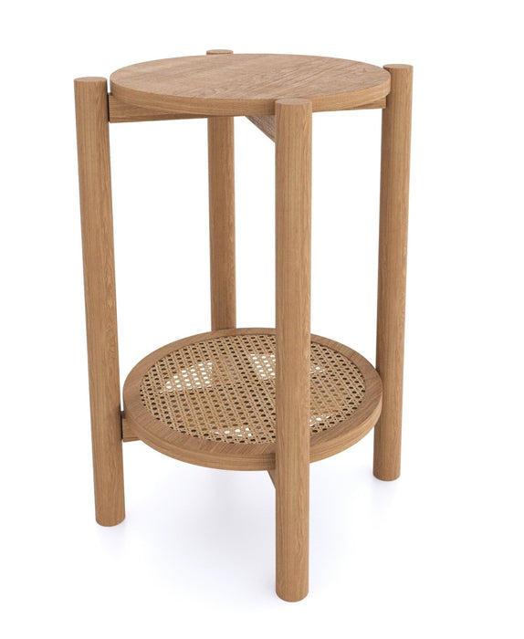 Furniture HausHalmstad Natural Oak Round Side Table - Rest Relax