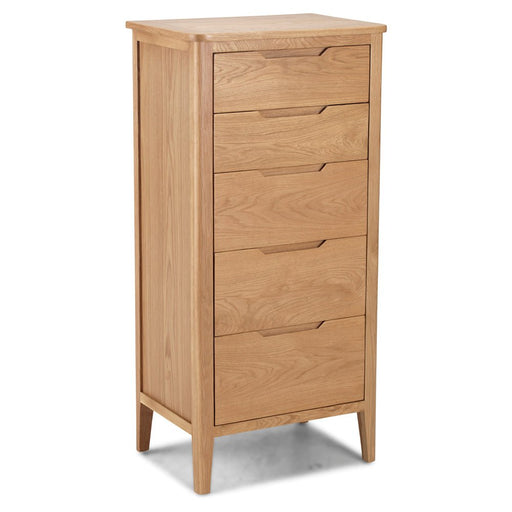 Furniture HausHarkuta Oak 5 Drawer Tall Chest - Rest Relax