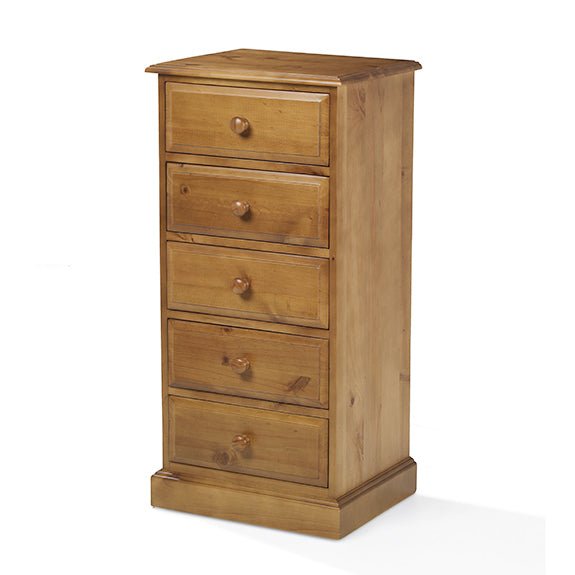 Furniture HausHendon Pine 5 Drawer Tall Chest - Rest Relax