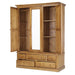 Furniture HausHendon Pine Triple Wardrobe With Drawer - Rest Relax