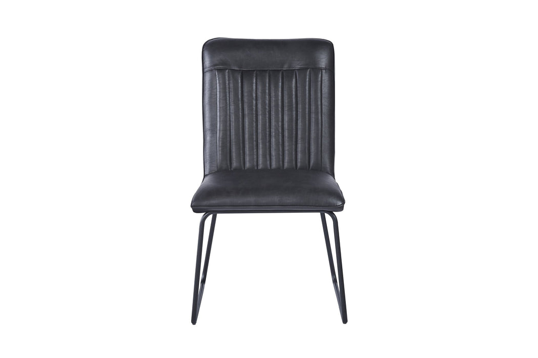 Furniture HausHew PU Leather Black Dining Chair - Black Legs - Rest Relax