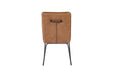 Furniture HausHew PU Leather Brown Dining Chair - Black Legs - Rest Relax