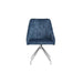 Furniture HausHugo Velvet Blue Dining Chair - Swivel Legs - Rest Relax