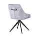 Furniture HausHugo Velvet Light Grey Dining Chair - Swivel Black Legs - Rest Relax