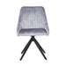 Furniture HausHugo Velvet Light Grey Dining Chair - Swivel Black Legs - Rest Relax