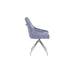 Furniture HausHugo Velvet Light Grey Dining Chair - Swivel Legs - Rest Relax