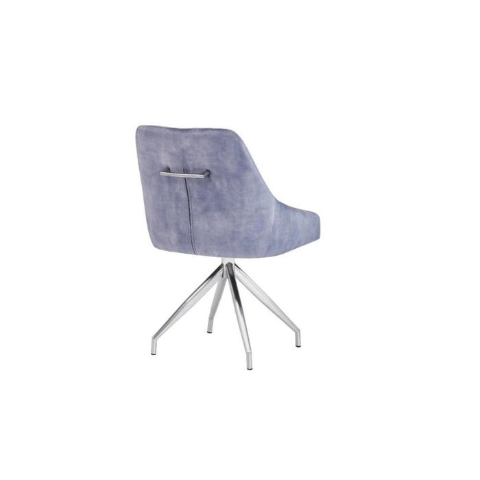 Furniture HausHugo Velvet Light Grey Dining Chair - Swivel Legs - Rest Relax