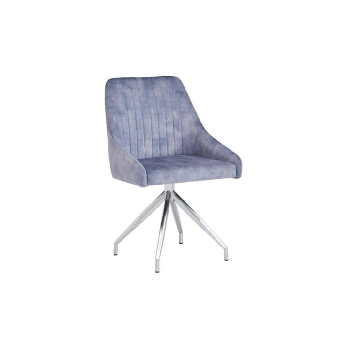 Furniture HausHugo Velvet Light Grey Dining Chair - Swivel Legs - Rest Relax