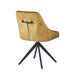 Furniture HausHugo Velvet Mustard Dining Chair - Swivel Black Legs - Rest Relax