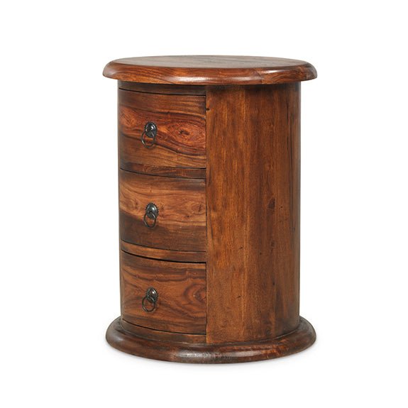 Furniture HausJali Indian Rosewood 3 Drawer Drum - Rest Relax