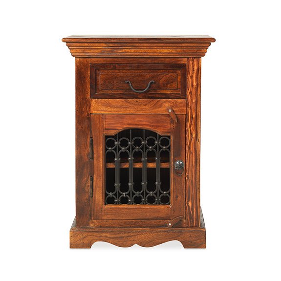 Furniture HausJali Indian Rosewood Bedside Cabinet Left Open - Rest Relax