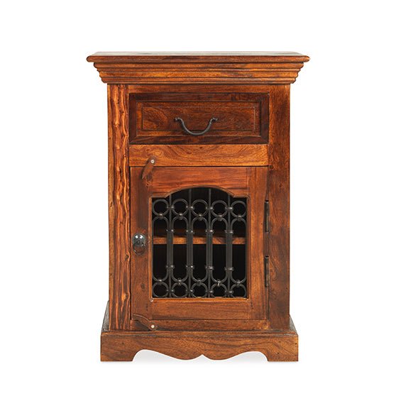 Furniture HausJali Indian Rosewood Bedside Cabinet Right Open - Rest Relax