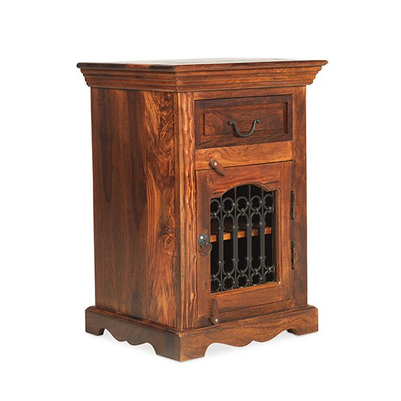 Furniture HausJali Indian Rosewood Bedside Cabinet Right Open - Rest Relax