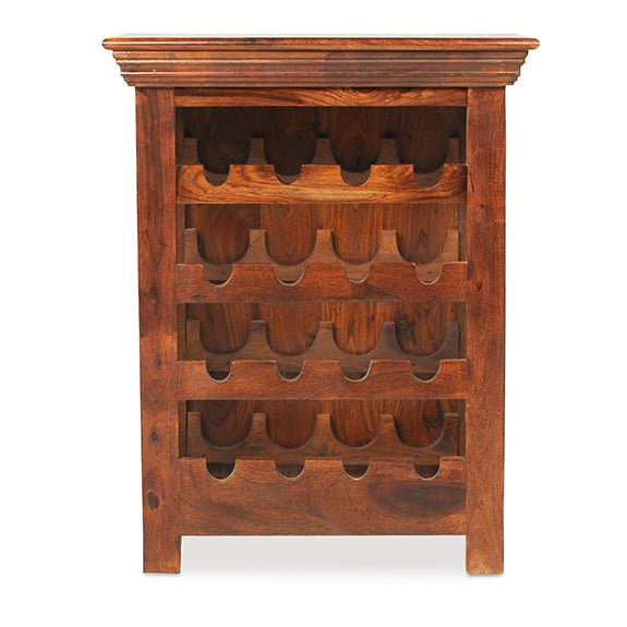 Furniture HausJali Indian Rosewood Bottle Wine Rack - Rest Relax