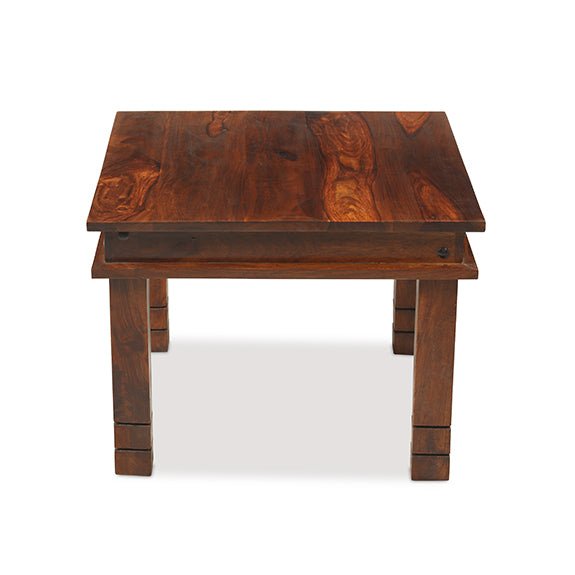 Furniture HausJali Indian Rosewood Chunky Coffee Table 60cm Wide - Rest Relax