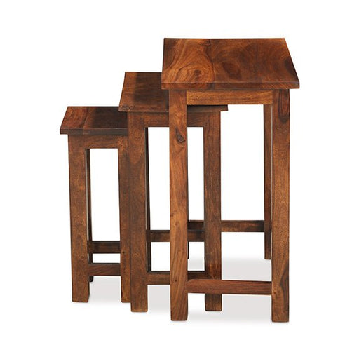 Furniture HausJali Indian Rosewood Chunky Nest Of 3 Tables - Rest Relax