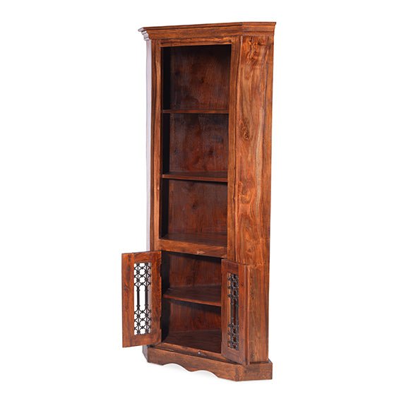 Furniture HausJali Indian Rosewood Corner Display Unit - Rest Relax