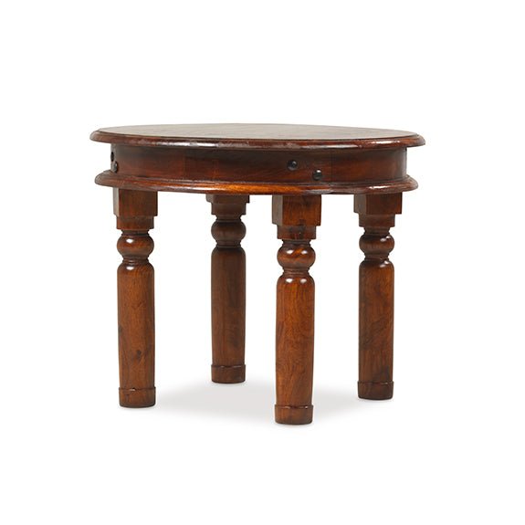 Furniture HausJali Indian Rosewood Round Coffee Table 55cm - Rest Relax