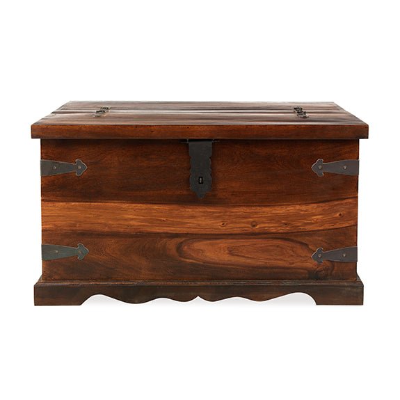 Furniture HausJali Indian Rosewood Square Coffee Trunk - Rest Relax