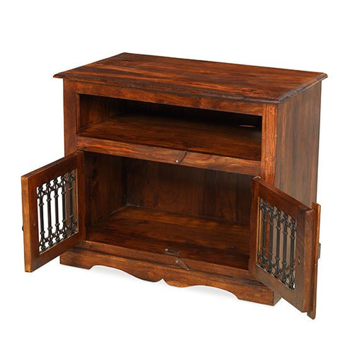 Furniture HausJali Indian Rosewood Square TV Video Unit - Rest Relax