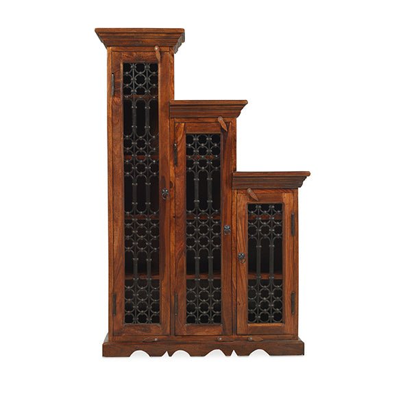 Furniture HausJali Indian Rosewood Step CD Unit Right - Rest Relax