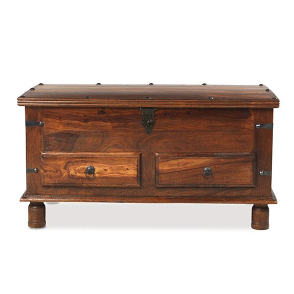 Furniture HausJali Indian Rosewood Thacket 2 Drawer Coffee Trunk - Rest Relax