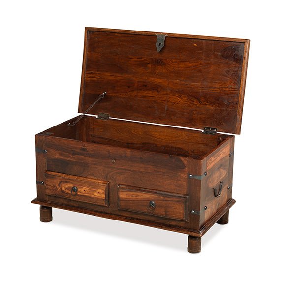 Furniture HausJali Indian Rosewood Thacket 2 Drawer Coffee Trunk - Rest Relax