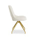 Furniture HausKasper Boucle Creamy Dining Chair - Swivel Legs - Rest Relax