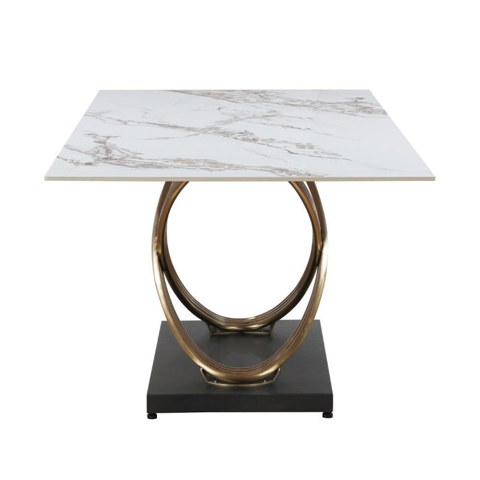 Furniture HausMattia Ceramic Pierre Dawn Dining Table Gloss Finish - Rest Relax