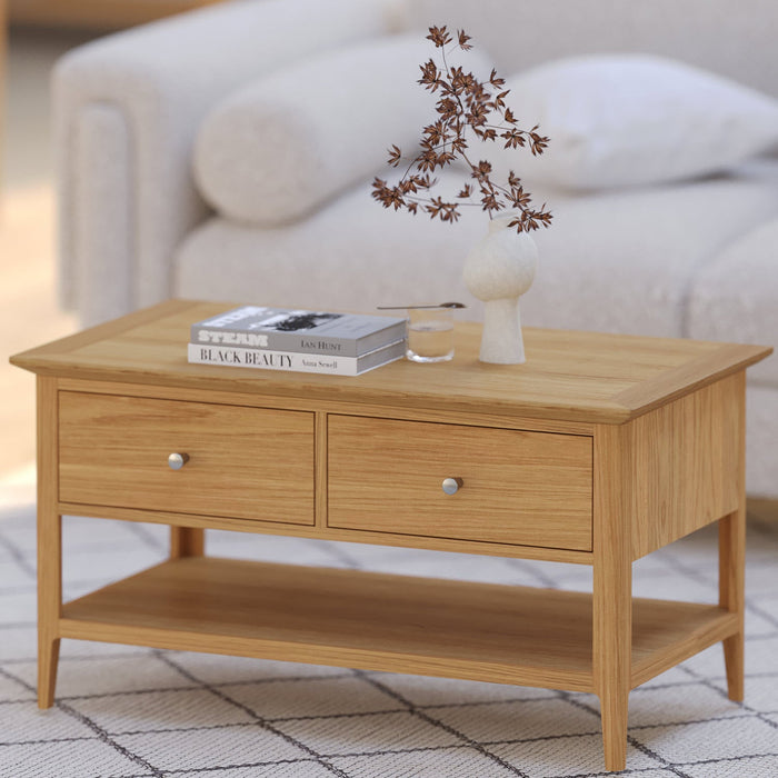 Furniture HausSaxby Oak 2 DRAWER COFFEE TABLE - Rest Relax