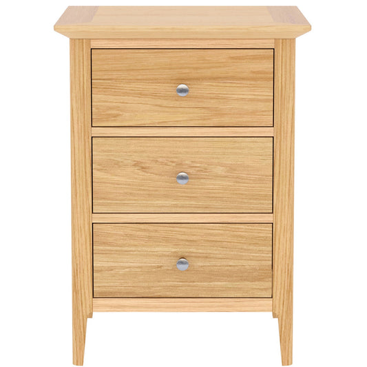 Furniture HausSaxby Oak 3 DRAWER BEDSIDE - Rest Relax
