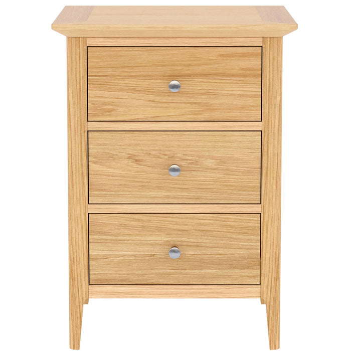 Furniture HausSaxby Oak 3 DRAWER BEDSIDE - Rest Relax