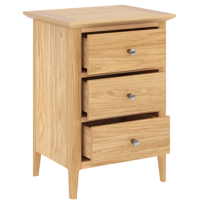 Furniture HausSaxby Oak 3 DRAWER BEDSIDE - Rest Relax