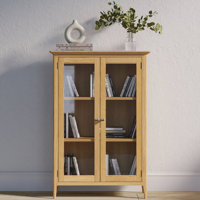 Furniture HausSaxby Oak GLAZED CABINET - Rest Relax