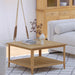 Furniture HausSaxby Oak SQUARE COFFEE TABLE WITH SHELVE - Rest Relax