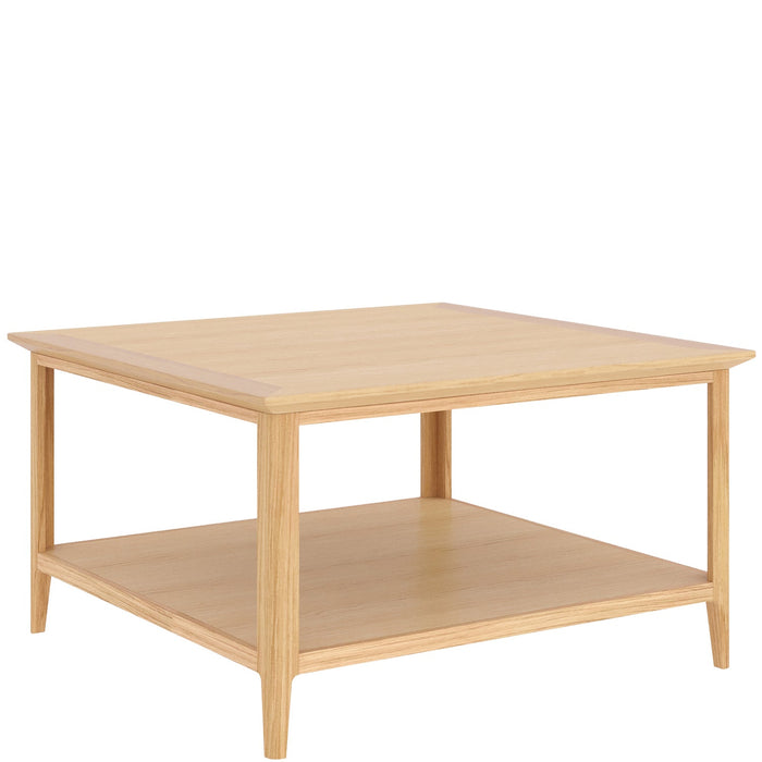 Furniture HausSaxby Oak SQUARE COFFEE TABLE WITH SHELVE - Rest Relax