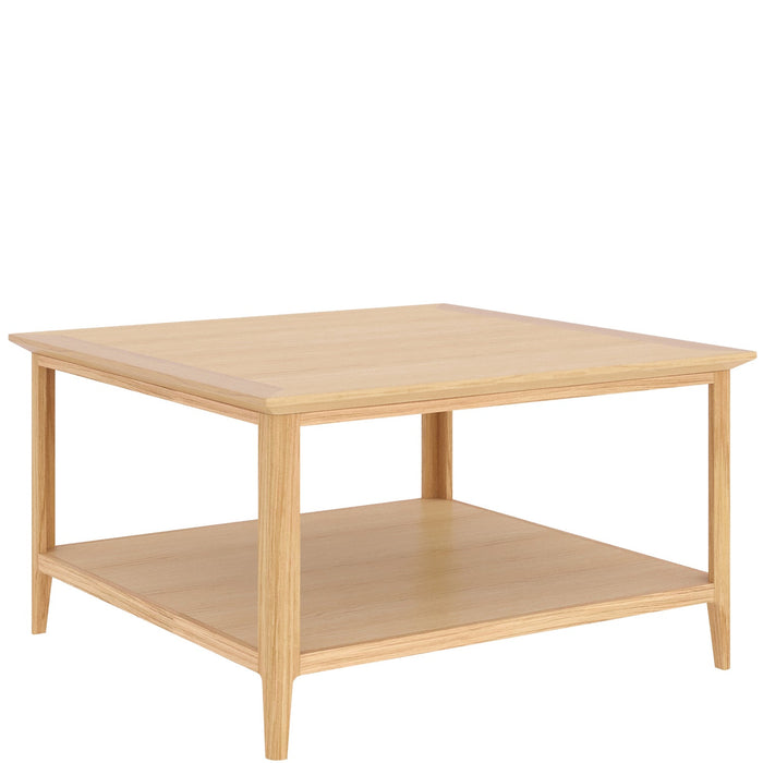 Furniture HausSaxby Oak SQUARE COFFEE TABLE WITH SHELVE - Rest Relax