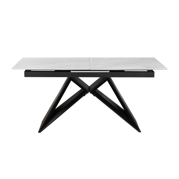 Furniture HausTerzo Ceramic Pearla Grey Dining Table Gloss 160cm - 200cm - Rest Relax