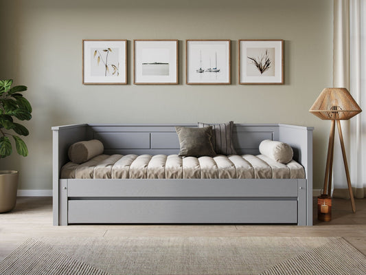 NoomiNoomi Erika Solid Wood Guest Bed Grey (FSC - Certified) - Rest Relax