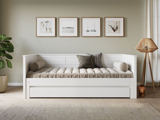 NoomiNoomi Erika Solid Wood Guest Bed White (FSC - Certified) - Rest Relax