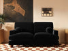 Solace+CoSolace+Co Addison 2 Seater Black Velvet Sofa - Rest Relax