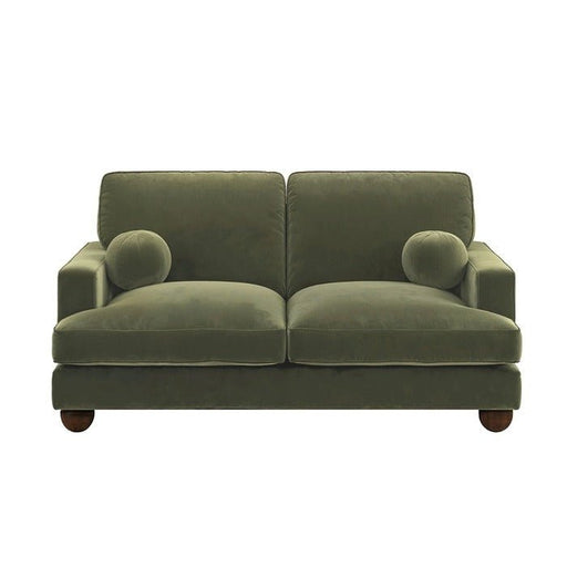 Solace+CoSolace+Co Addison 2 Seater Khaki Green Velvet Sofa - Rest Relax