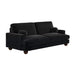 Solace+CoSolace+Co Addison 3 Seater Black Velvet Sofa - Rest Relax