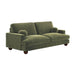 Solace+CoSolace+Co Addison 3 Seater Khaki Green Velvet Sofa - Rest Relax