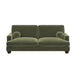 Solace+CoSolace+Co Addison 3 Seater Khaki Green Velvet Sofa - Rest Relax