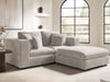 Solace+CoSolace+Co Asher 3 Seater with Footstool Beige Boucle Corner Sofa - Rest Relax